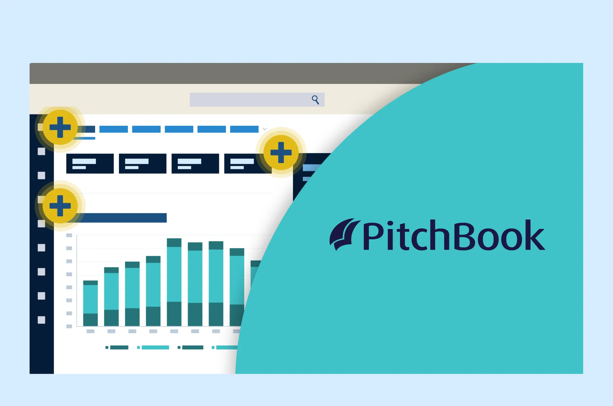PitchBook platform dashboard with the PitchBook logo